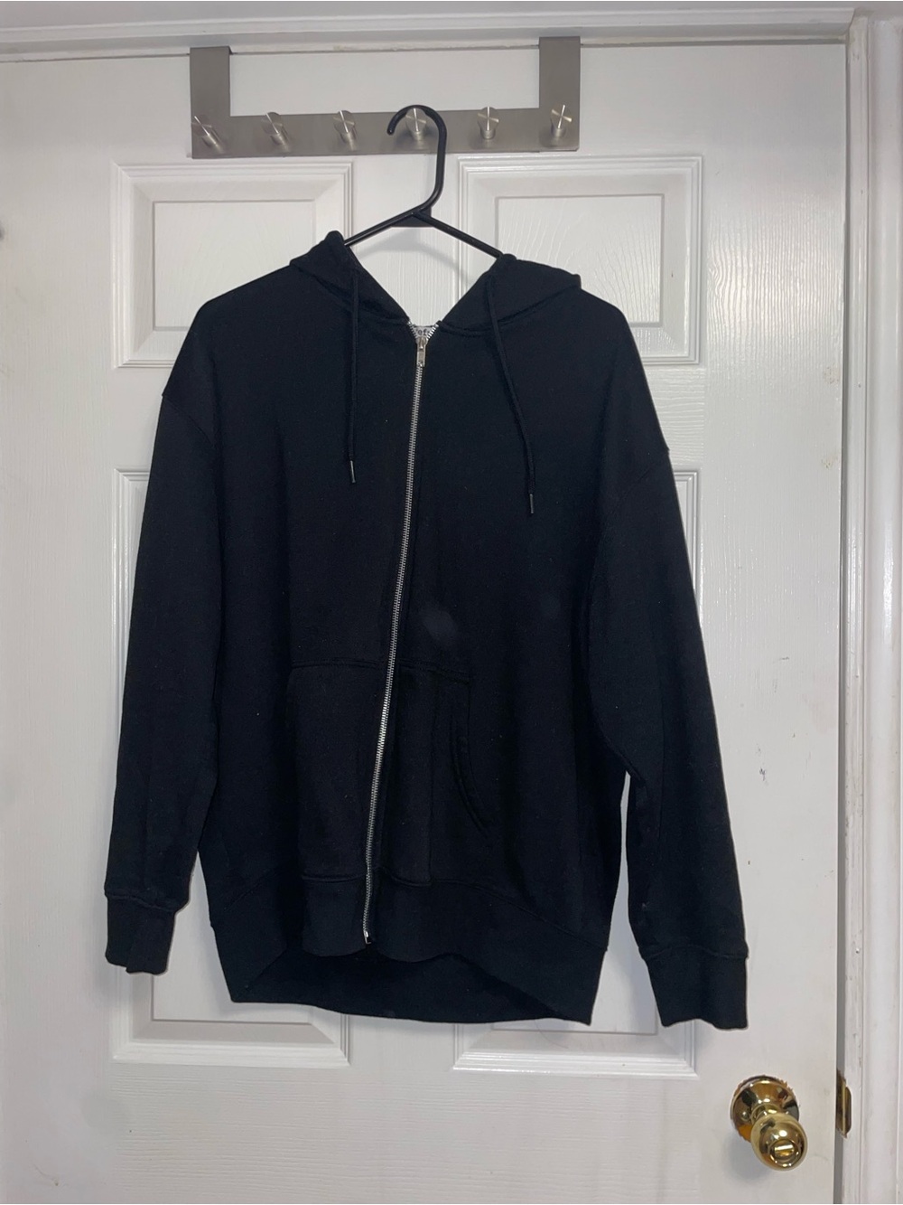Urban Behavior Black Full-Zip Hoodie with Drawstring